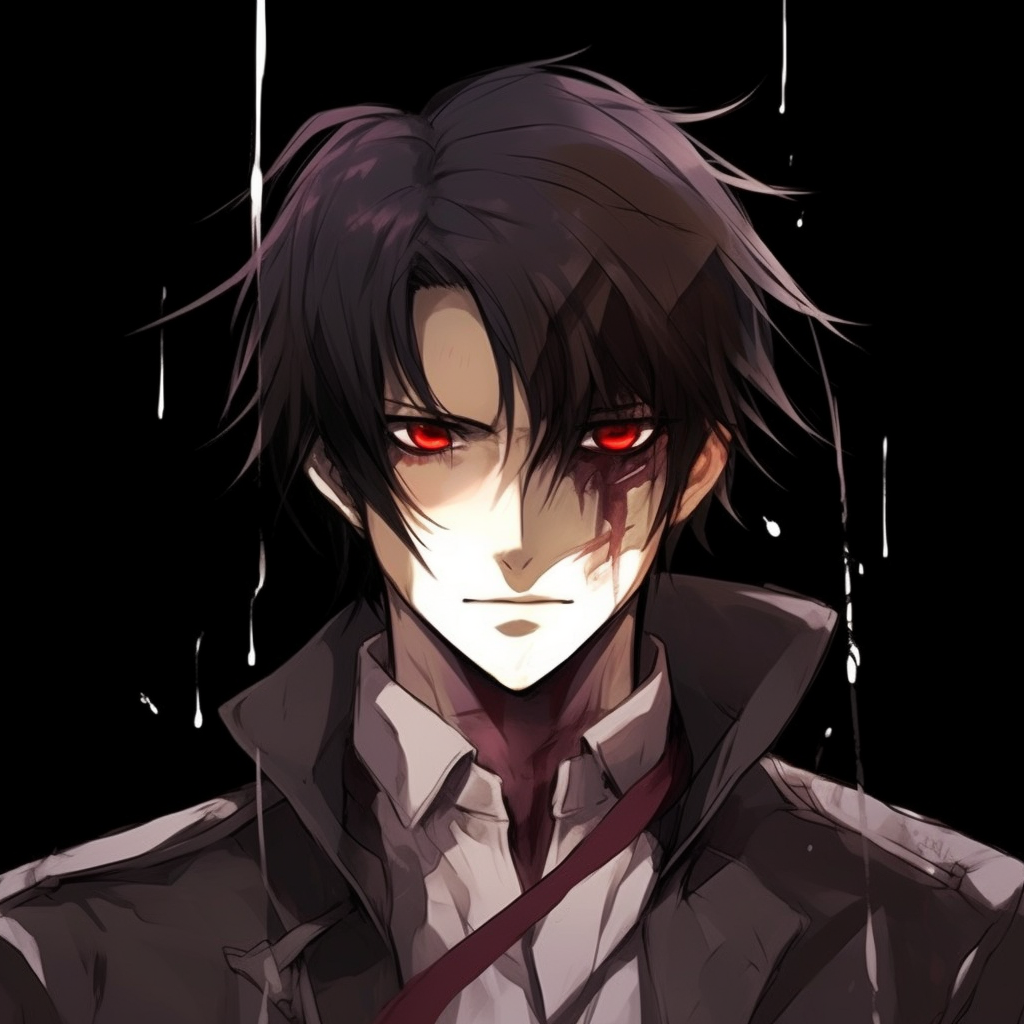 Levi with his swords, focus on weapon details and strong pose. male badass anime pfp