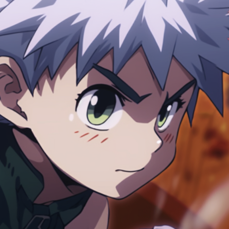 Gon and Killua in adventure gear, detailed backgrounds and cool colors. manga gon and killua matching pfp pfp for discord.