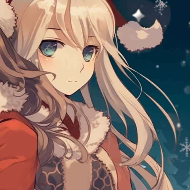 Two characters sitting near a holiday decorated fireplace, traditional styled characters with sundry Christmas elements. vintage matching discord pfp christmas pfp for discord.