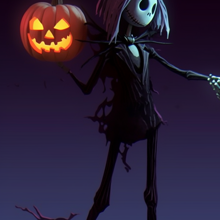 Silhouettes of two characters against a full moon, a classic horror theme with a hint of anime style. creating matching pfp with nightmare before christmas halloween theme pfp for discord.