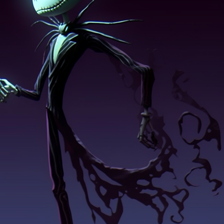 Silhouettes of two characters against a full moon, a classic horror theme with a hint of anime style. creating matching pfp with nightmare before christmas halloween theme pfp for discord.