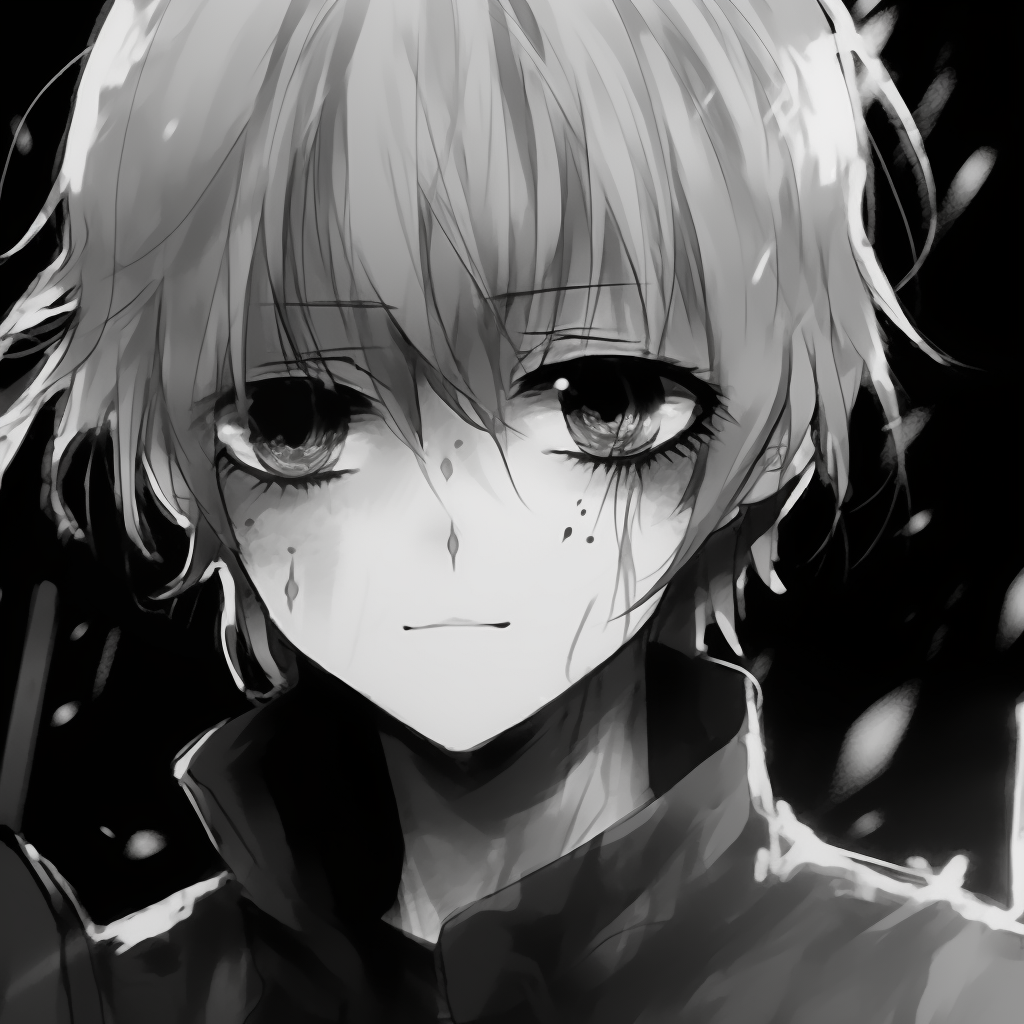 Various Shōnen Jump characters in a black and white, featuring detailed linework prime black and white pfp anime characters pfp for discord.