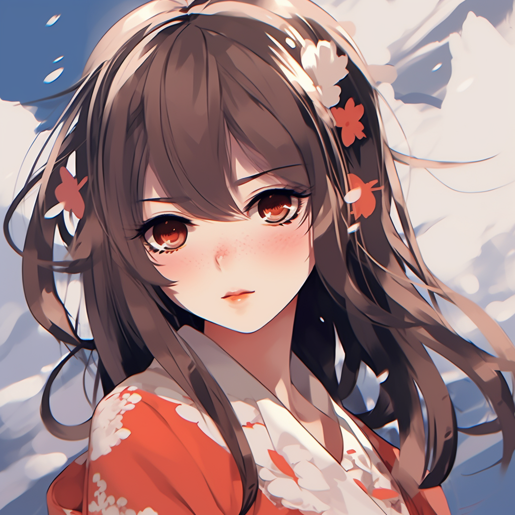 Anime girl with cat ears detail, monochromatic color scheme with pink accents. adorable anime girl pfp anime pfp