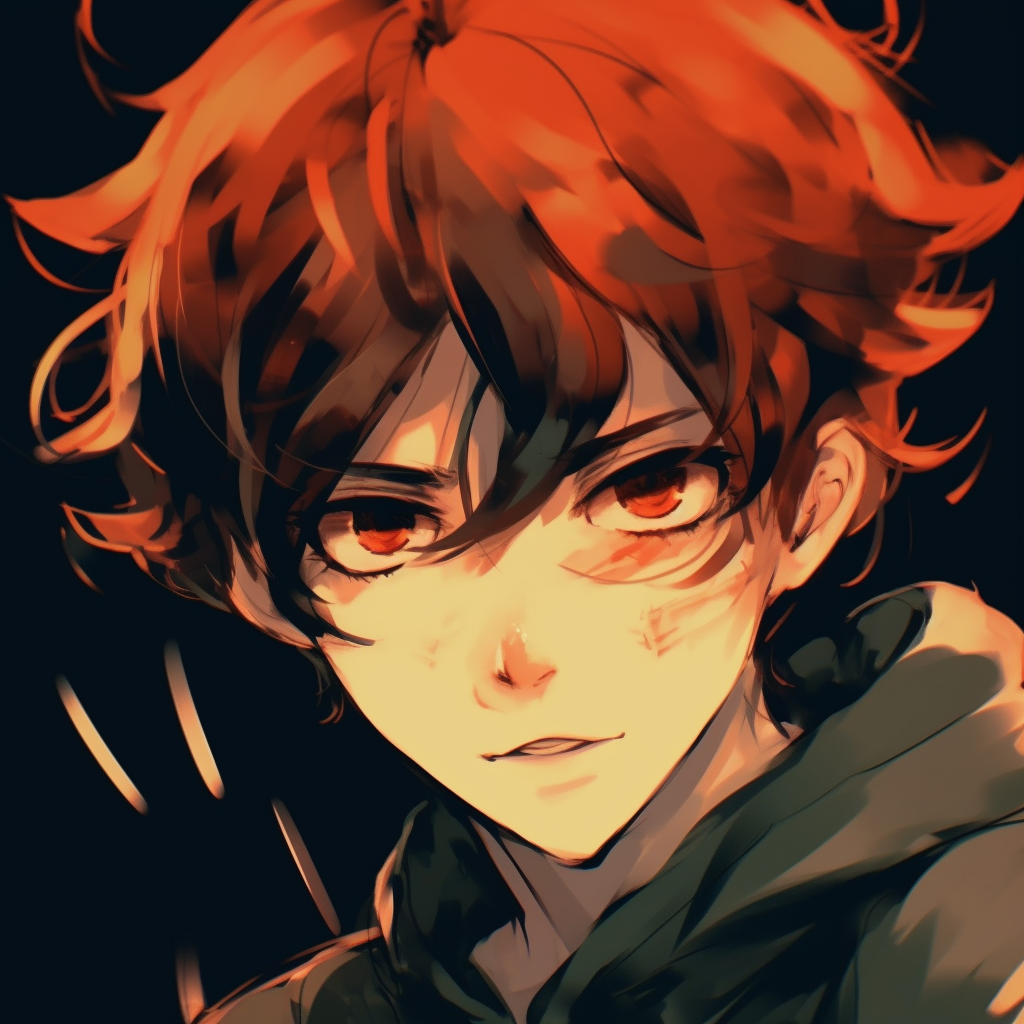 Anime guy casually listening to music with earphones, relaxed pose and casual attire detail. unique anime guy pfp