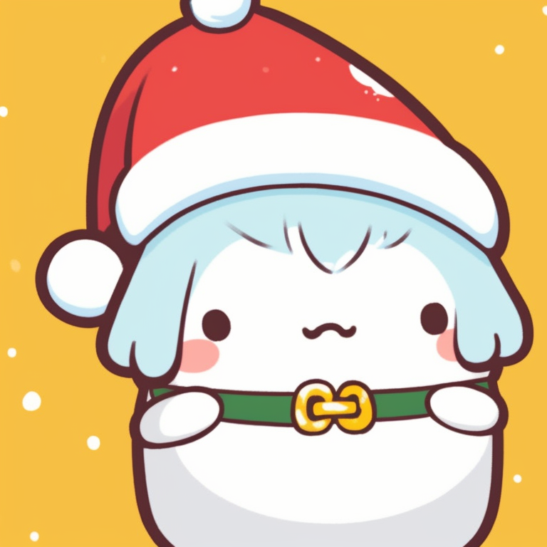 Sanrio characters on a winter landscape journey, detailed sceneries and cool colors. matching christmas sanrio pfp news pfp for discord.