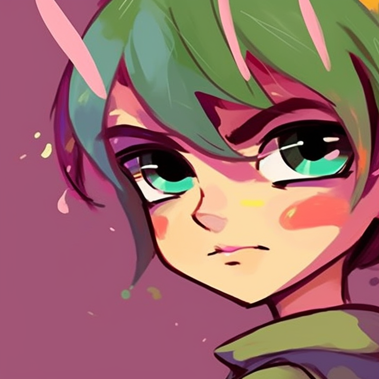 Two characters, one holding a sword and the other a rose, bold outlines and vivid shades. impressive matching pfp cartoon suggestions pfp for discord.