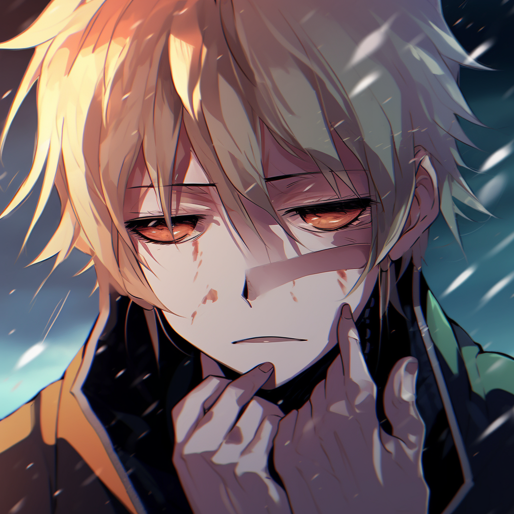 A subtly sad Sakura shown crying, delicate details and pastel colors. crying anime pfp wallpapers pfp for discord.