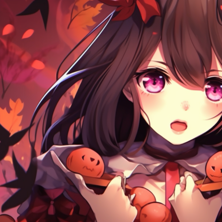 Two characters in a creepy dance, elegant lines and rich colors. pinterest ideas for matching couples pfp halloween theme pfp for discord.