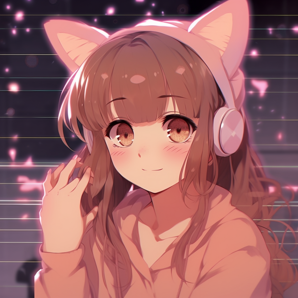 Anime girl clad in traditional kimono, traditional patterns and vivid colors. anime girl pfp aesthetics anime pfp