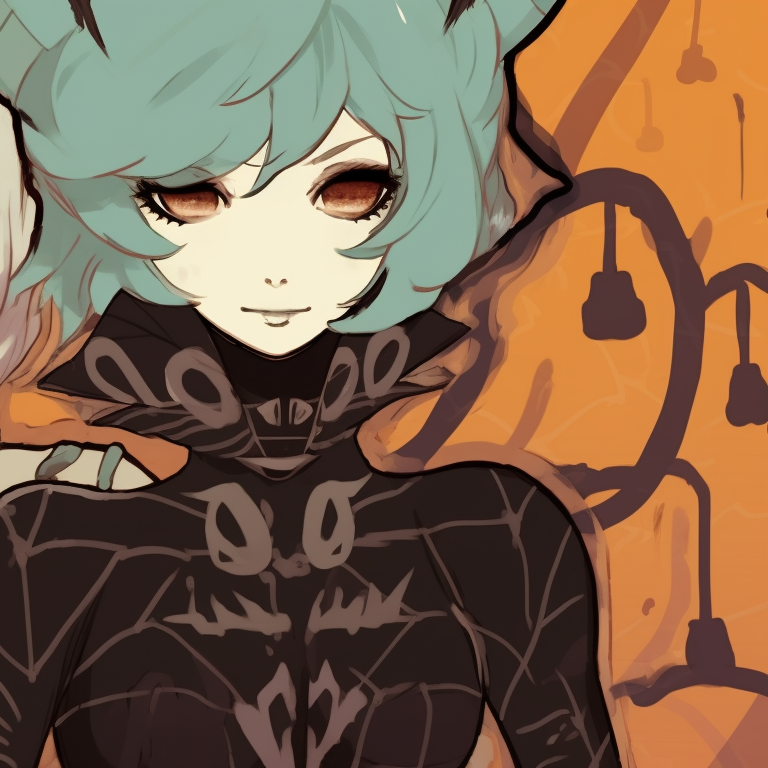 Portraying mermaids, displaying a spectrum of aquatic hues, amidst swirling patterned backgrounds. animal themed halloween pfp matching pfp for discord.