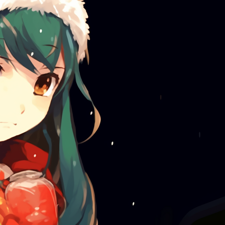 Two characters dressed as elves, strong contrasting colors and energetic lines. essential matching christmas pfp for discord pfp for discord.