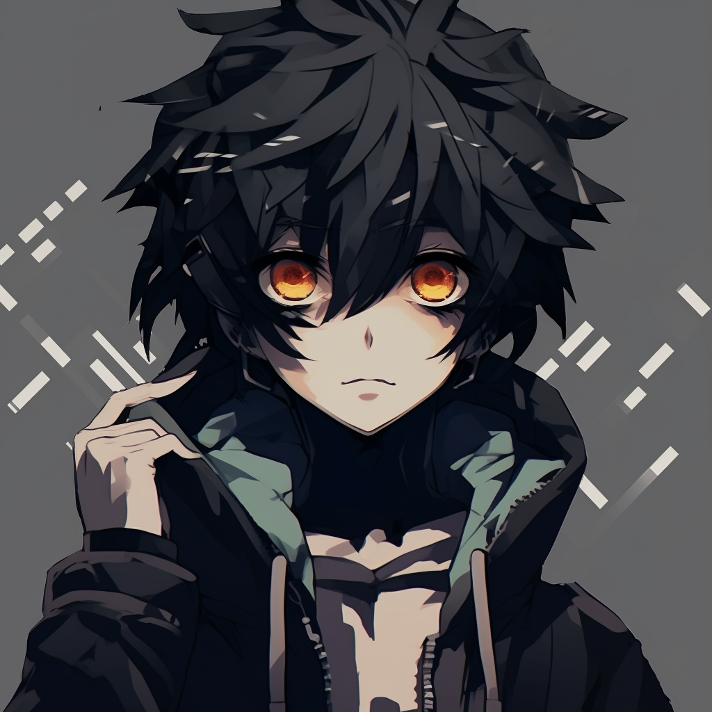 Eraser Head in his fighting stance, dynamic pose and intense expression. edgy anime pfp male characters