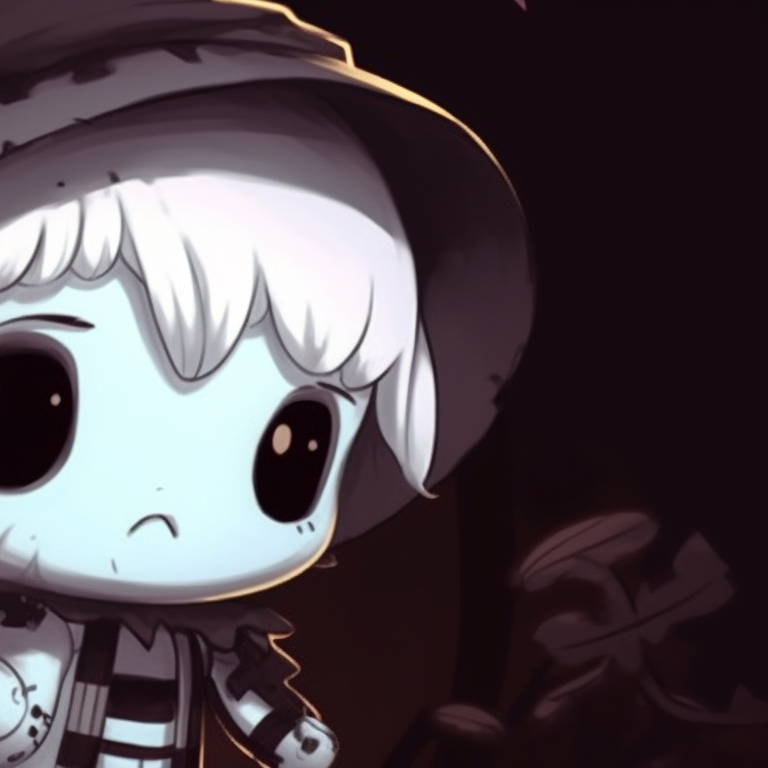 Two characters seen as haunting animal duos, detailed with intricate Halloween-inspired patterns. unique halloween theme animal pfps pfp for discord.