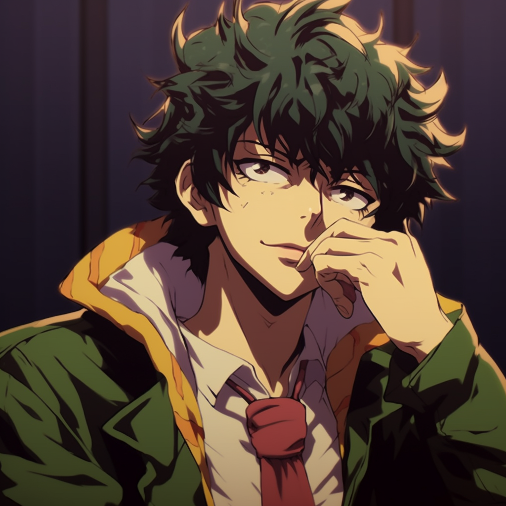 Edward and Ein from Cowboy Bebop together, playful illustrative style and bright hues. popular anime characters pfp