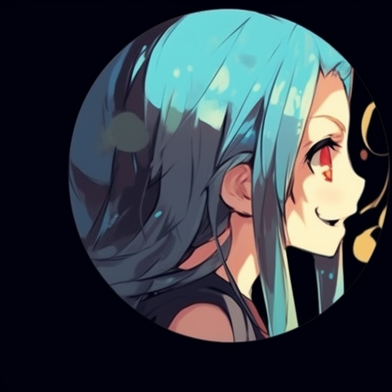 Two characters, abstract lines and shapes, colorful. abstract best friend pfp matching profile pictures pfp for discord.