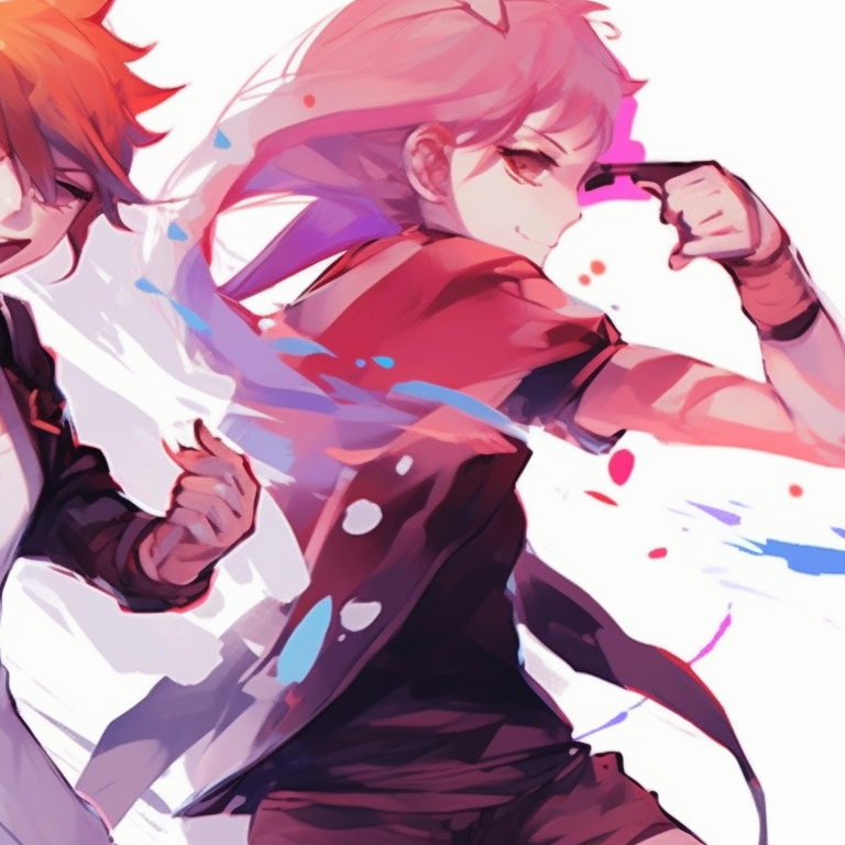 Three characters overlooking a starry sky, soft lighting and detailed expressions. trio pfp matching beyond anime pfp for discord.