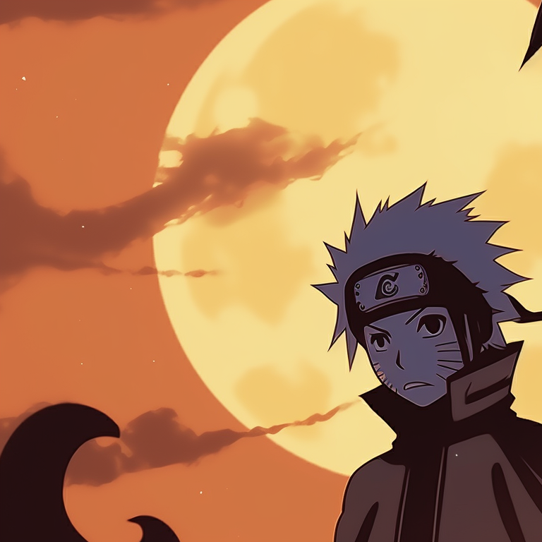Naruto and Sasuke in their ninja outfits, accented with Halloween elements like pumpkins and cobwebs. naruto and sasuke halloween duo pfp themes pfp for discord.