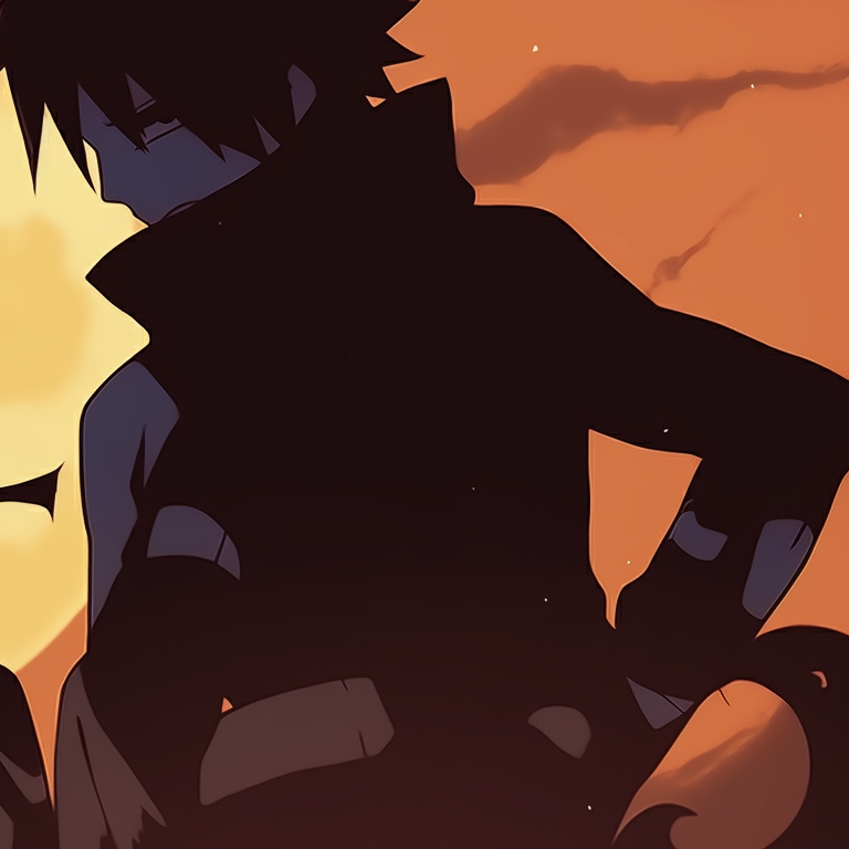 Naruto and Sasuke in their ninja outfits, accented with Halloween elements like pumpkins and cobwebs. naruto and sasuke halloween duo pfp themes pfp for discord.