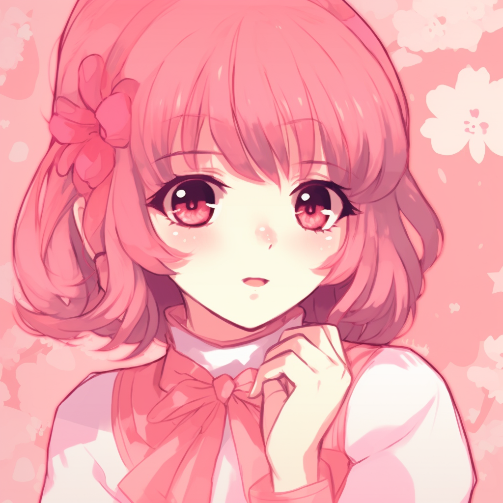 Ranma under a shower of cherry blossoms, traditional art style with a soft pink color palette. aesthetic pink anime pfps