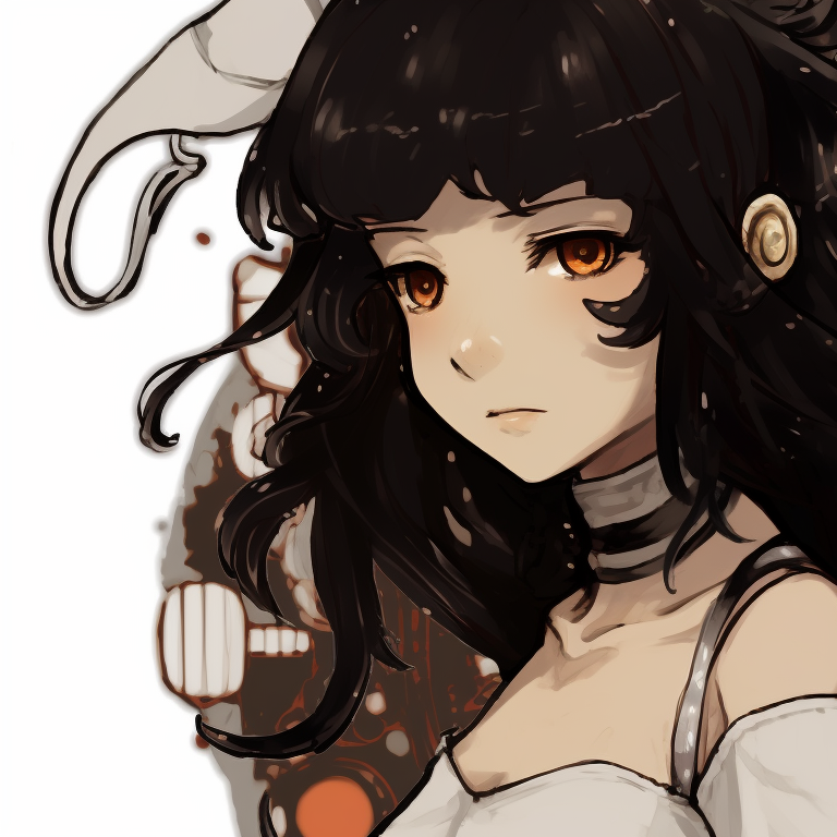 Two characters with cybernetic enhancements, metallic sheen and glowing accents, facing each other. memcchi matching pfp variants pfp for discord.