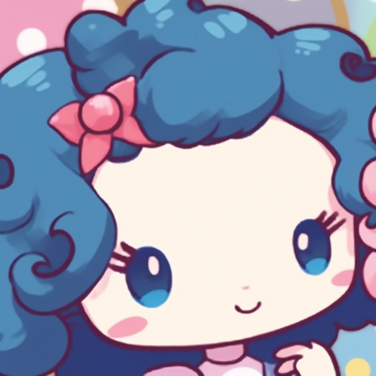 Hello Kitty characters under a twilight sky, bright stars and a soft glow. hello kitty matching pfp designs pfp for discord.