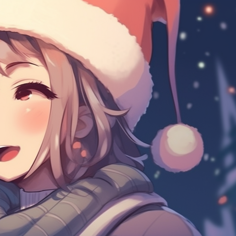 Two characters dressed as Santa's reindeers, bold lines and earthy tones, running together. stunning matching christmas cartoon pfp collections pfp for discord.