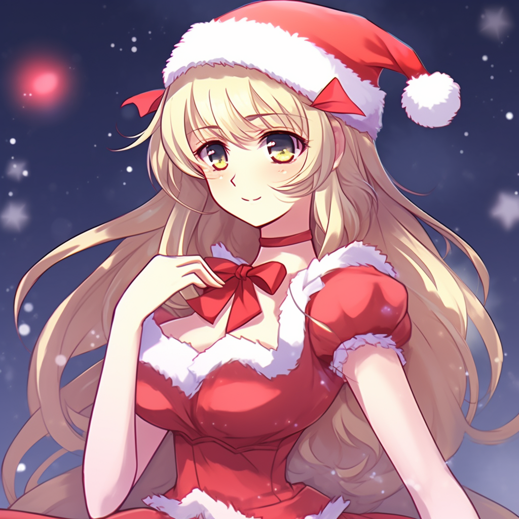 Christmas-themed version of Sailor Moon, a harmony of pastel colors and holiday vibes. anime character christmas pfp