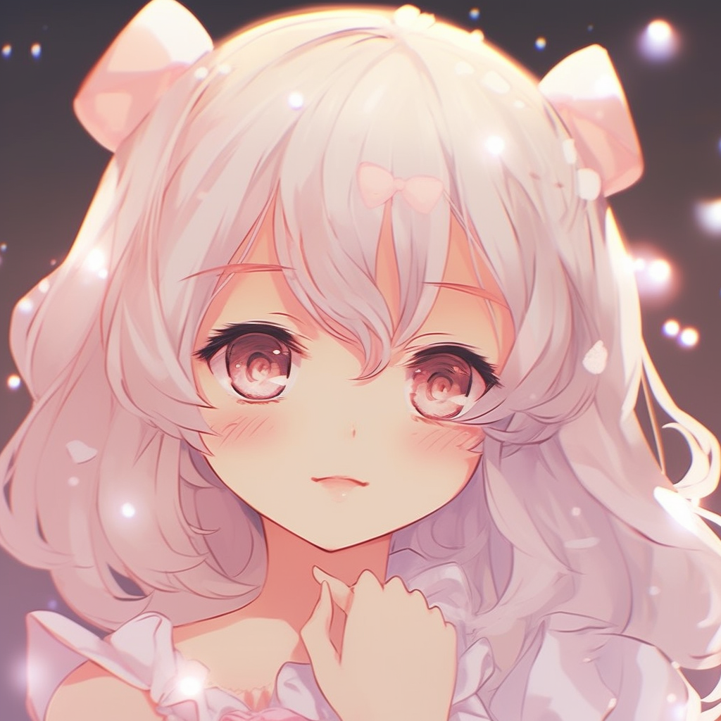 A sweet witch girl in anime style, rich in expression and soft shading. anime cute pfp for girls