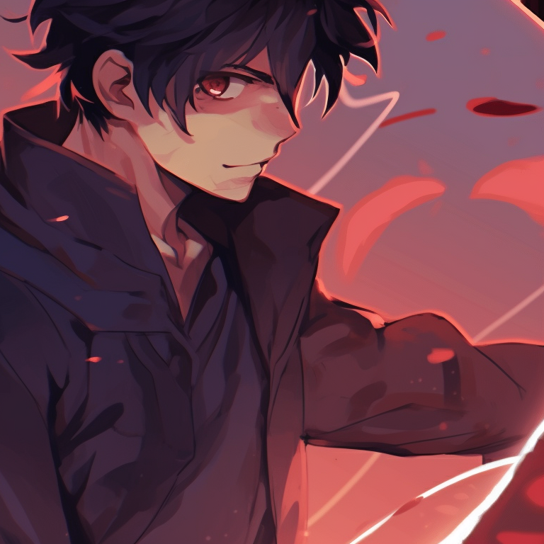 Two characters, sparkles and pastel colors, gazing into each other's eyes. anime boy-girl matching pfp pfp for discord.