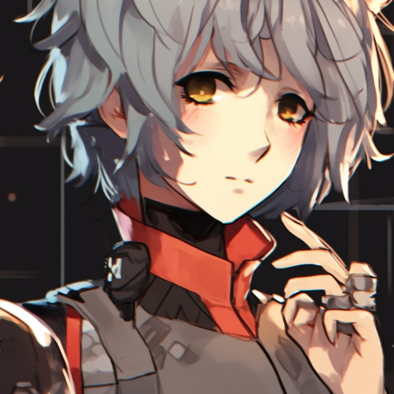 Three characters observing a sunset, emotions captured in subtle facial expressions, warm colors. anime inspired trio pfp matching pfp for discord.