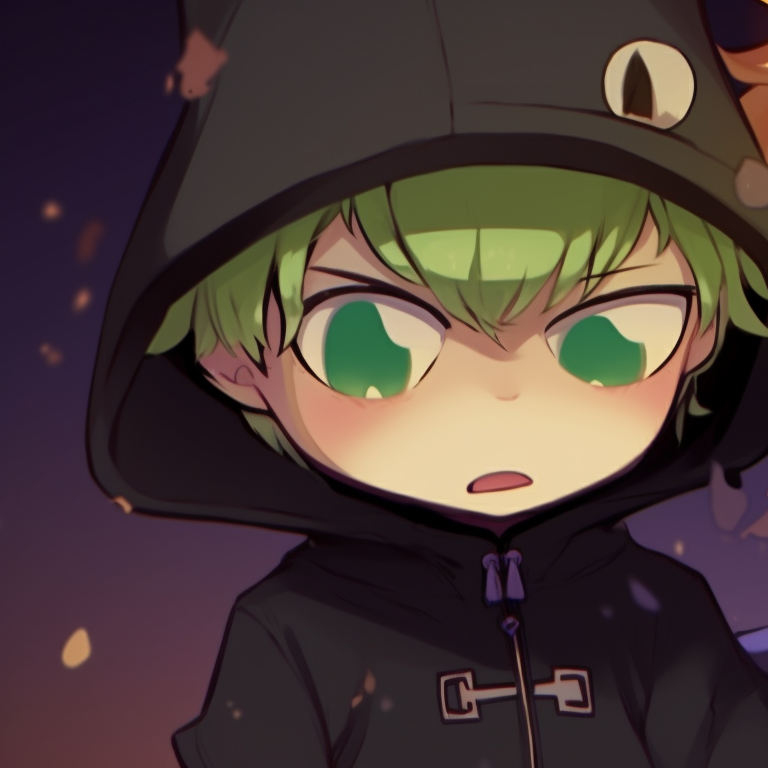 Tweek and Craig in Halloween costumes, dark shades and sharp lines. south park tweek and craig spooky theme pfp for discord.
