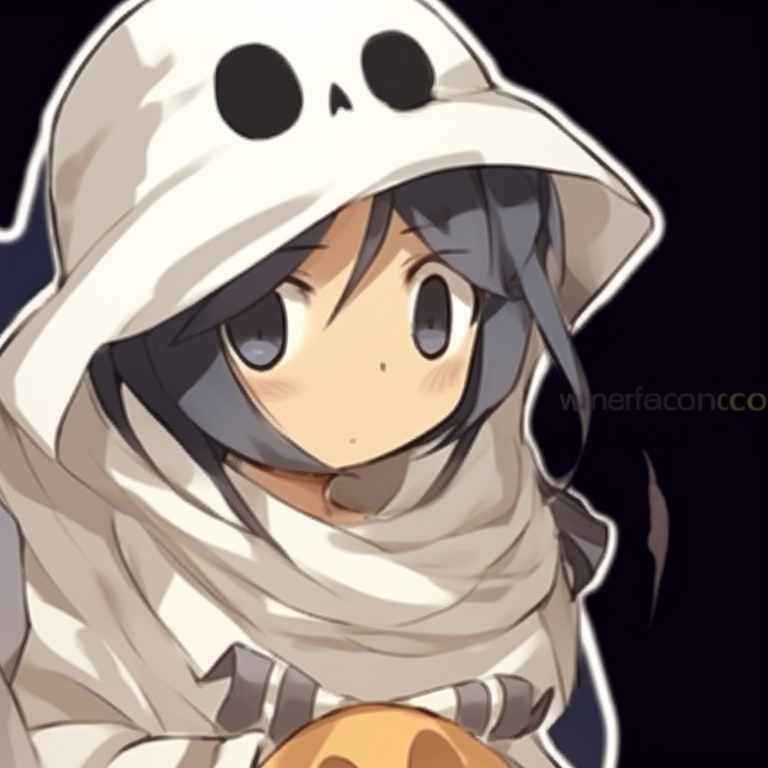 Close-up of two characters in witch and wizard outfits, high contrast with dark colors. classic halloween matching pfp pfp for discord.