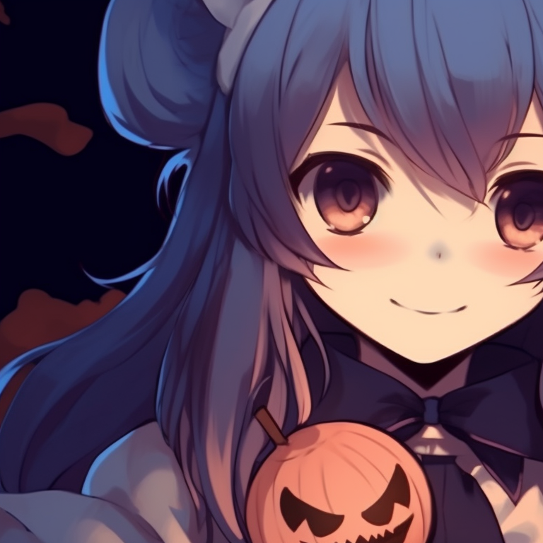 Two characters, muted colors and solemn expressions, under a full moon. animated matching bestie pfp for halloween pfp for discord.