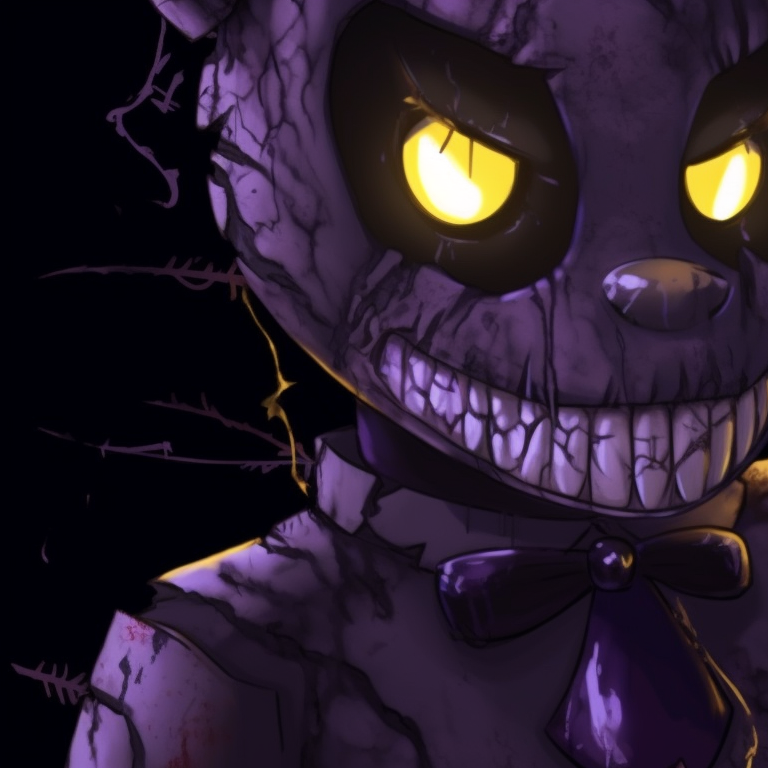 Two FNAF characters featuring glowing eyes and edged lines, against a spectral Halloween night. fnaf pfp halloween designs pfp for discord.