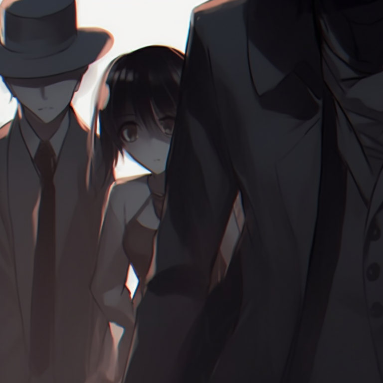 Two characters in heroic poses, a circle of light binding them together. friend group pfps pfp for discord.