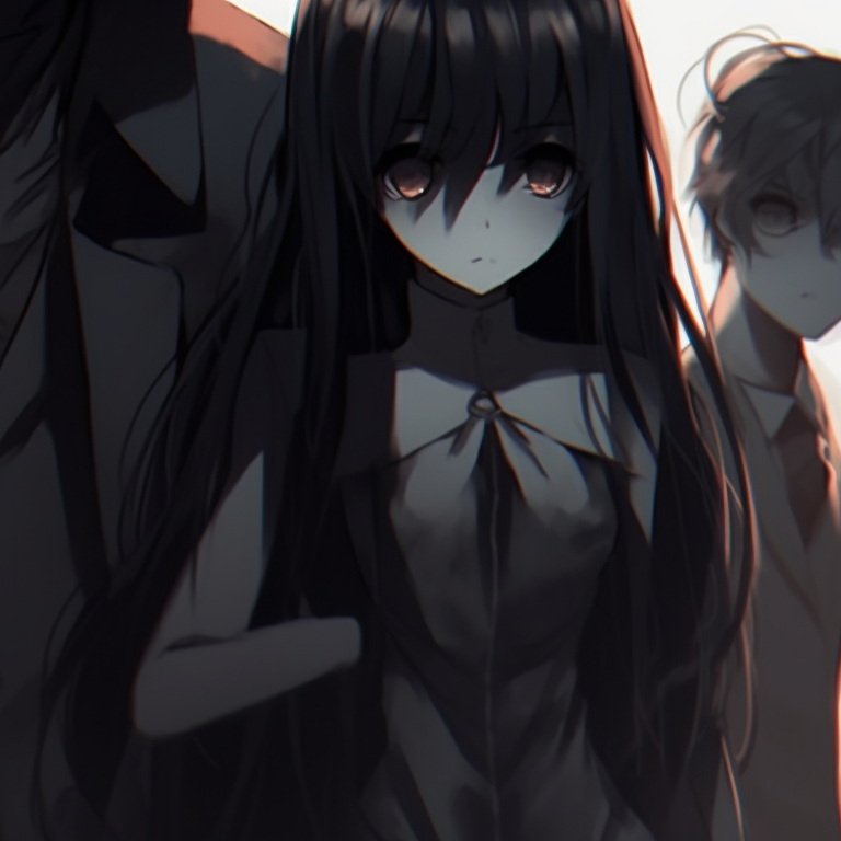 Two characters in heroic poses, a circle of light binding them together. friend group pfps pfp for discord.