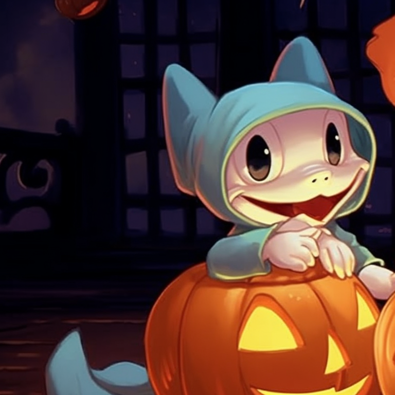 Two Disney cartoon characters, in vivid colors and playful poses, surrounded by pumpkins. disney halloween matching pfp collection pfp for discord.