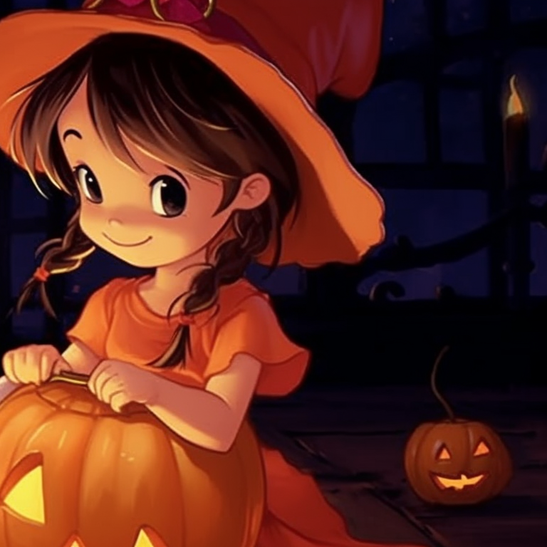 Two Disney cartoon characters, in vivid colors and playful poses, surrounded by pumpkins. disney halloween matching pfp collection pfp for discord.