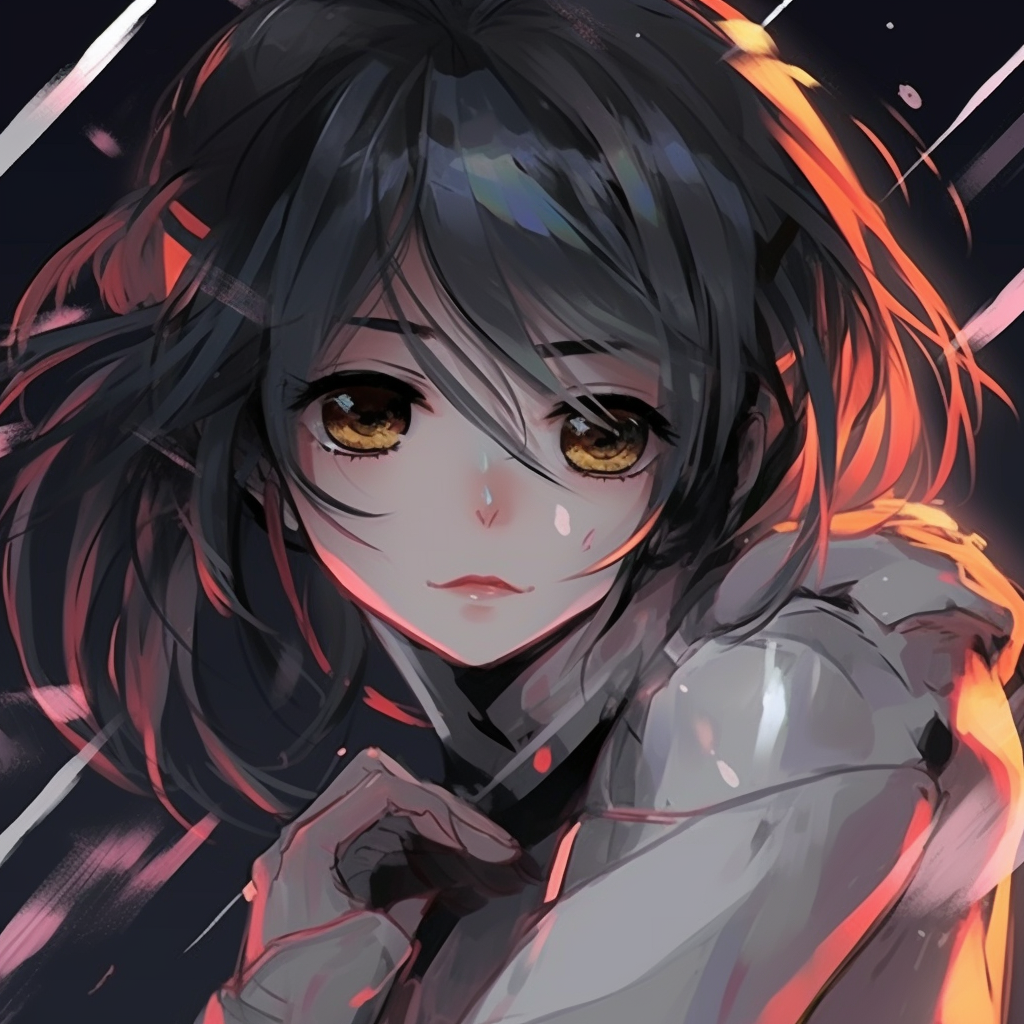 Magical girl character casting a spell, vivid colors with sparkling special effects. trending girl anime pfp