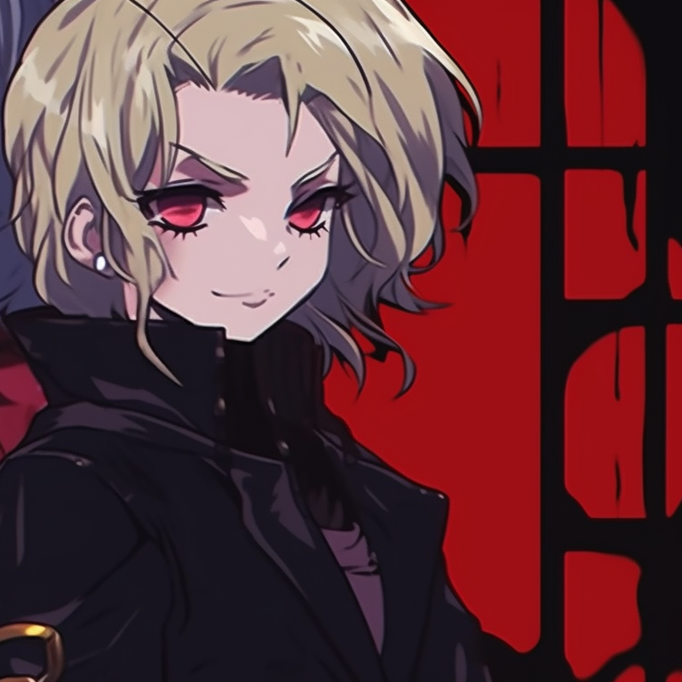 Two characters underneath a Halloween moon, highlighted by a cool color palette and a play of light and shadow. tokyo revengers matching pfp halloween theme shopping ideas pfp for discord.