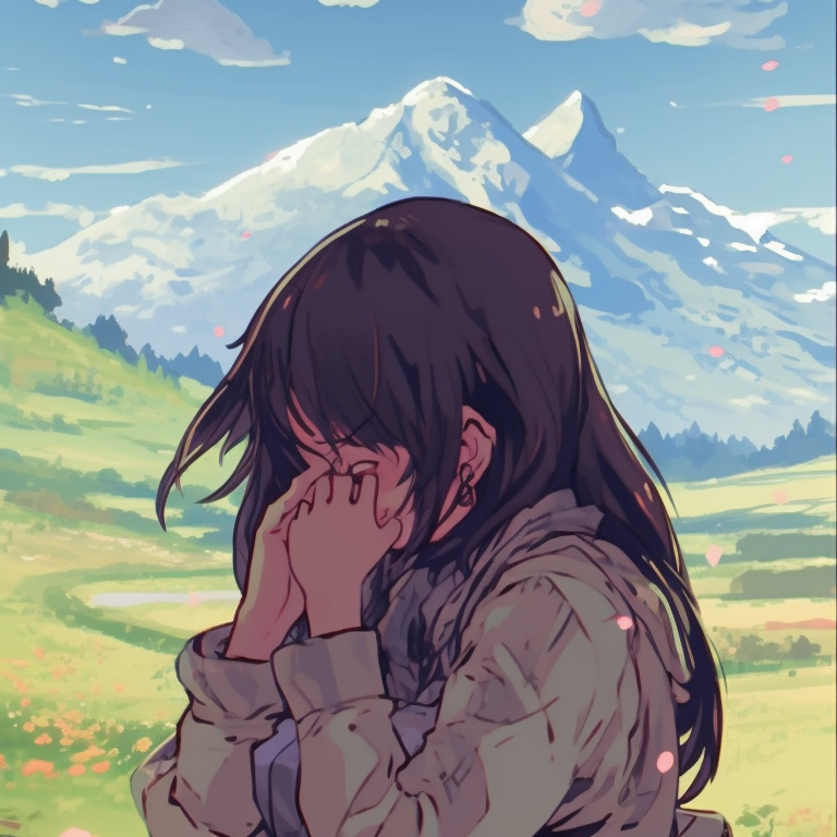 Two magical characters, inverted color scheme and psychedelic atmosphere, mirroring positions. anime pfp matching with unique style pfp for discord.