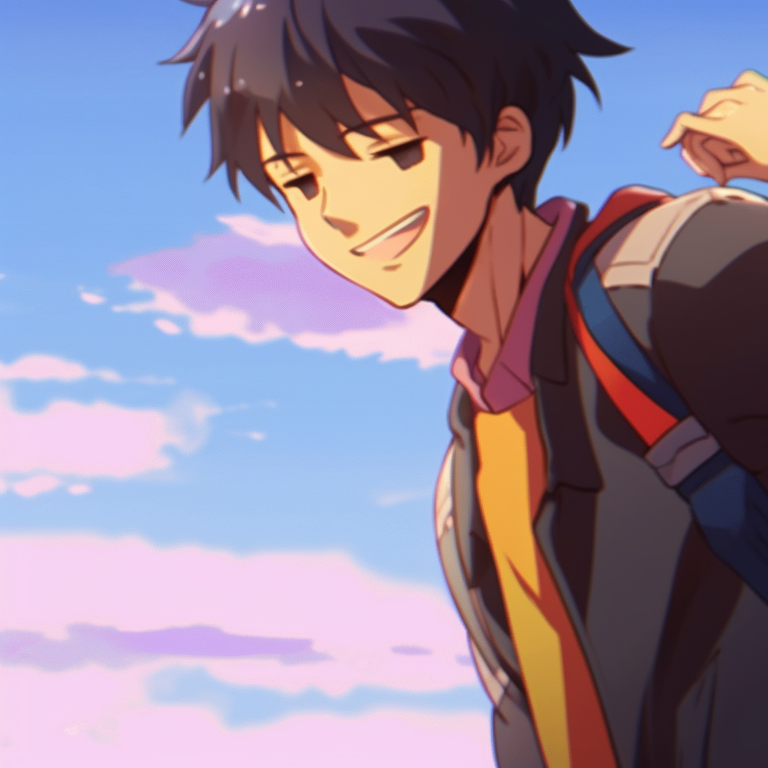 Two characters sharing a joyful moment, soft pastel palette enhancing the tender vibe. matching pfp gifs for best friends pfp for discord.