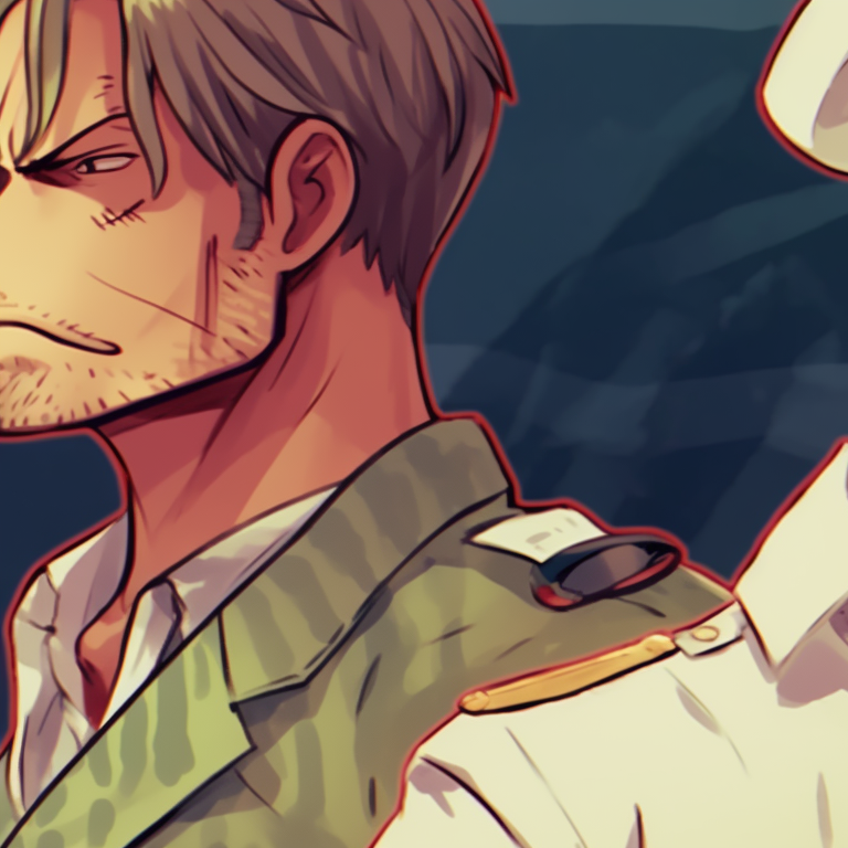 Two characters forming an epic alliance, predefined stances and faithful determination. one piece matching pfp trends pfp for discord.