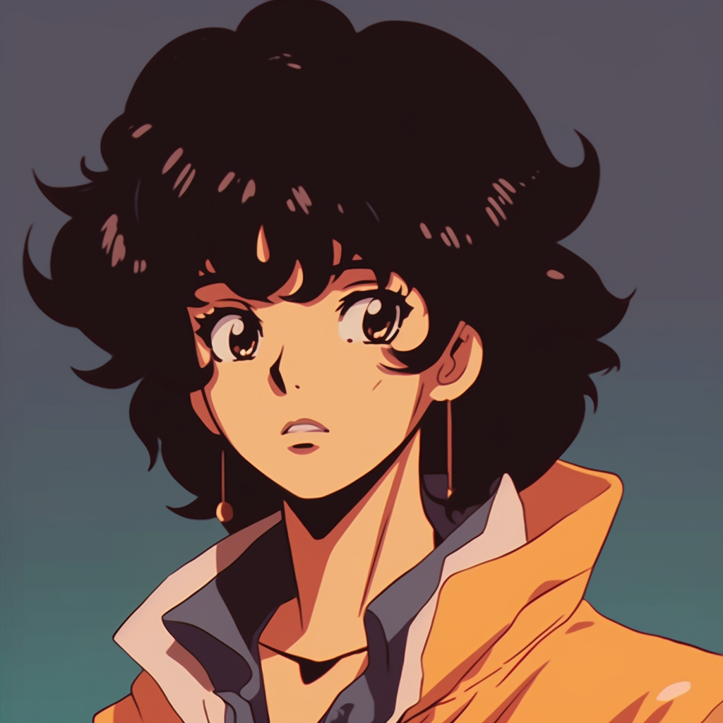 Spike armed with his signature gun, intricate detail on the weapon, and cool colors 90s anime characters pfp