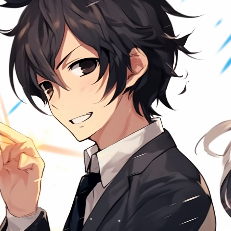 Hori and Miyamura in dynamic battle stances, detailing a contrasting light and dark theme. horimiya matching pfp collection pfp for discord.