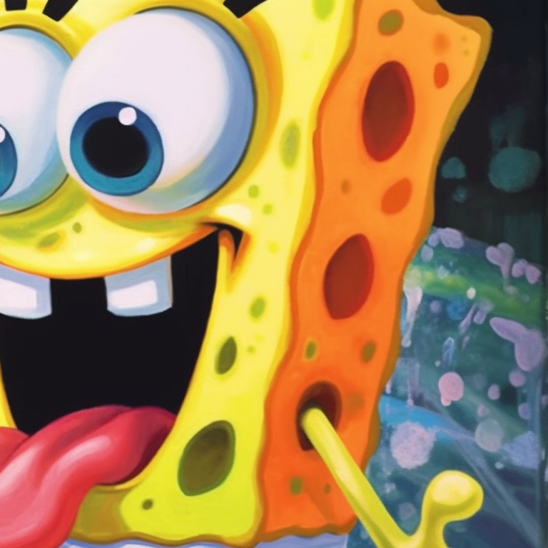 Spongebob and Sandy, depicted in bright vivid colors, both cheerfully posing. spongebob and sandy matching profile picture pfp for discord.