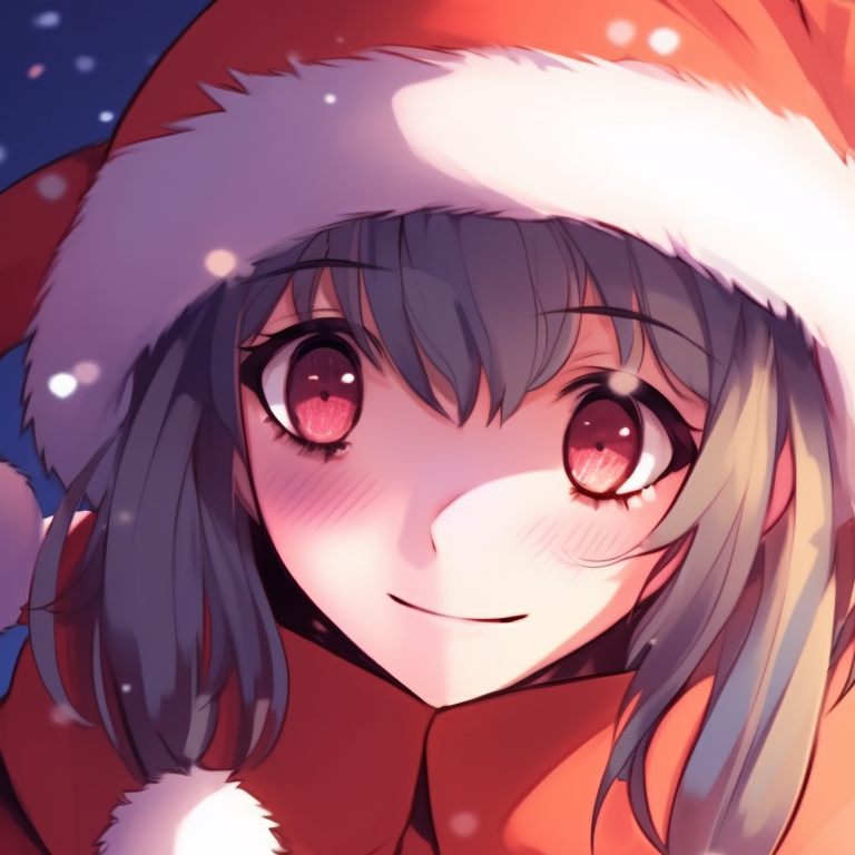 Two characters inside a serene, glowing light of a candle, festive hues and mellow ambiance. unique matching christmas pfp background designs pfp for discord.