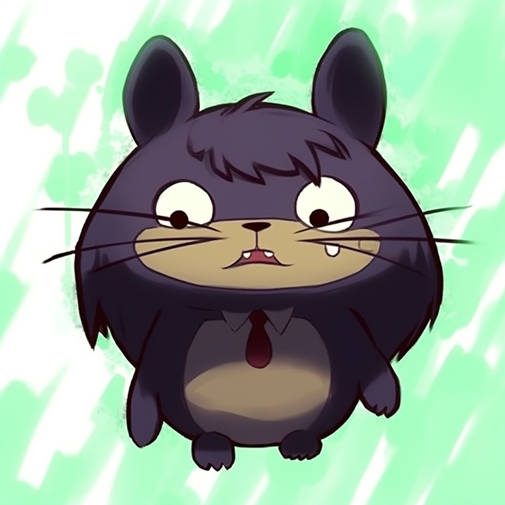Totoro from Studio Ghibli, round shapes and soft shading. anime pfp for school pfp for discord.