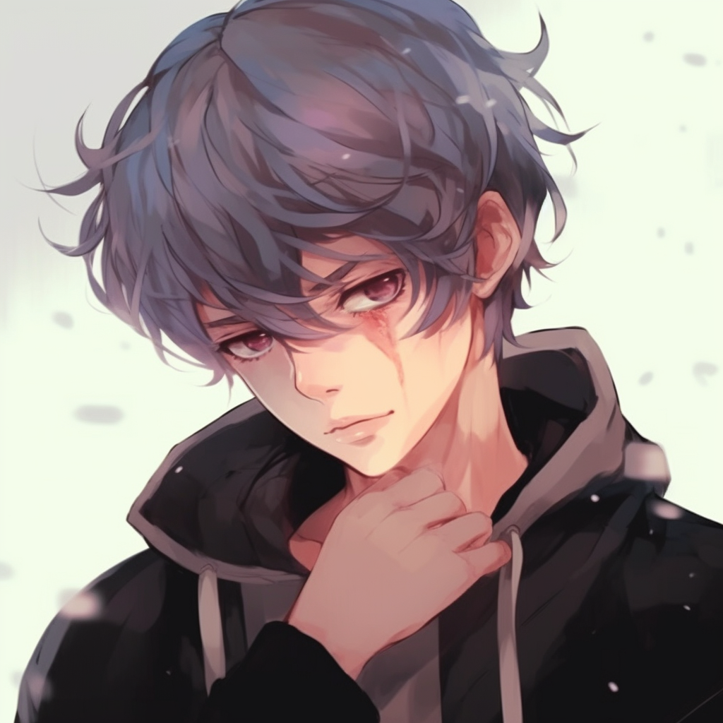 Anime boy with dreamy expression, muted pastel palette and smooth shading. anime boy pfp aesthetic favorites pfp for discord.