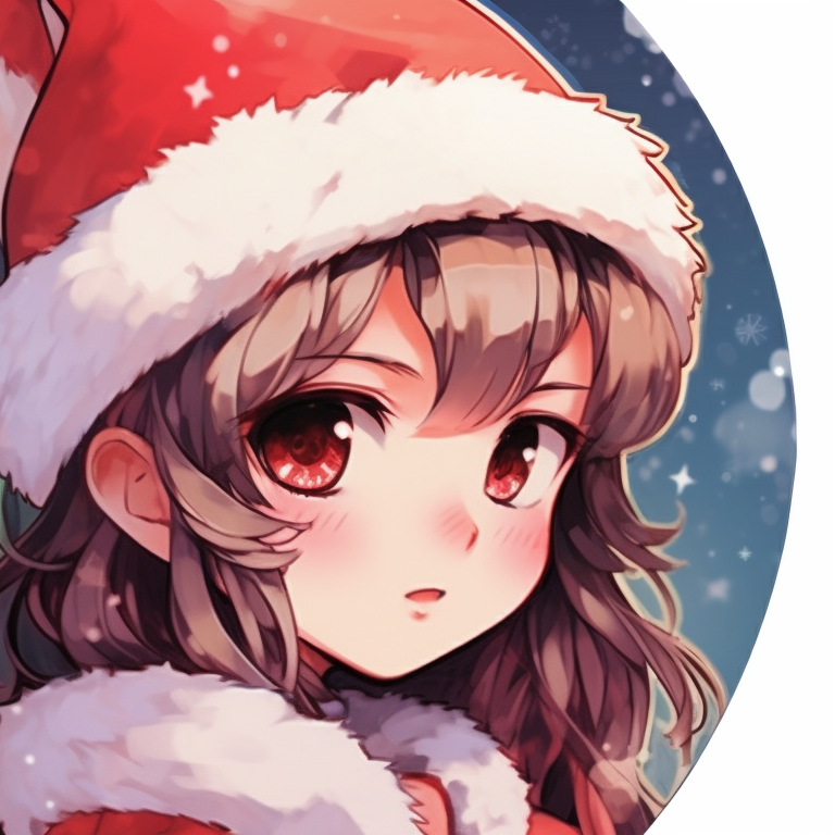 Two characters with matching Christmas sweaters, showing a rich texture and warm colors. fascinating matching cute aesthetic christmas pfp options pfp for discord.